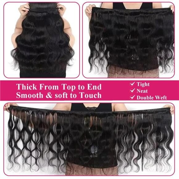 12A Human Hair Bundles Body Wave Bundles Human Hair 18 20 22 Inch 100% main image 5